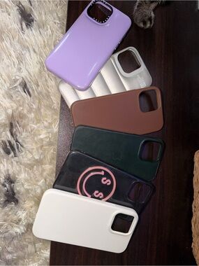iphone 13 pro max Phone Case Bundle — Purple, White, Brown, Green, Black